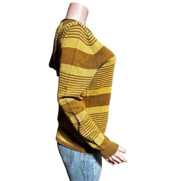 Bundle 2 Long sleeve stripe half button Henley hoodie sweatshirt top M - Picture 6 of 10